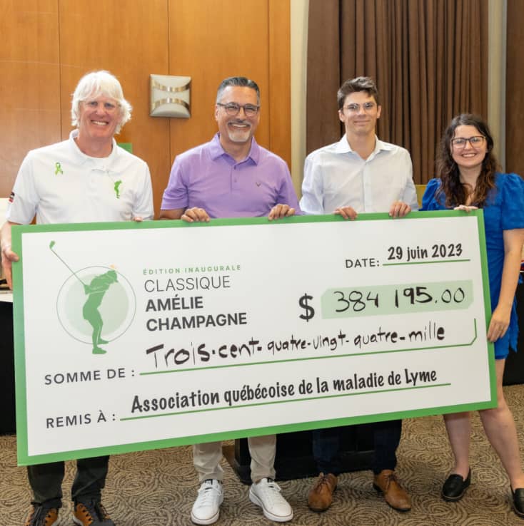 La classique de golf Amélie Champagne ; 384 000$ pour l’Association québécoise de la maladie de Lyme(1)